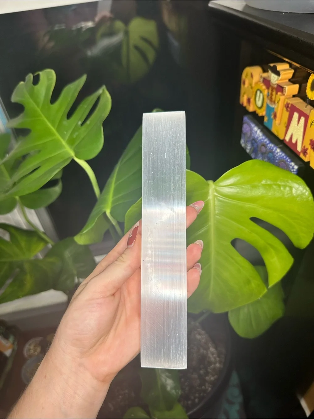 Selenite Charging Wand - Translucent White Crystal